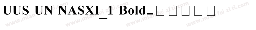 UUS UN NASXI_1 Bold字体转换